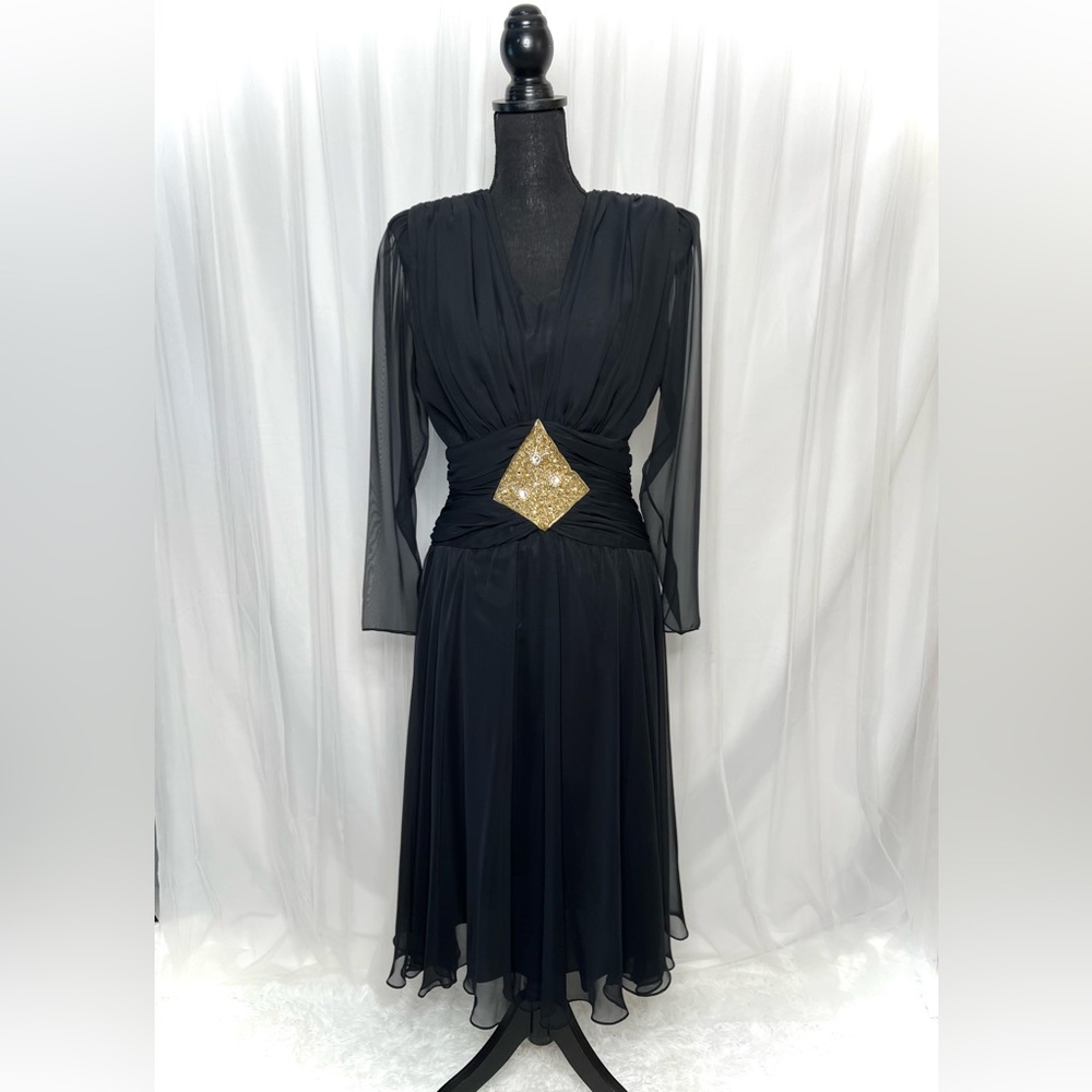 Vintage 80’s Miss Elliette Dress; sz. 8 Dynasty Golden Girls Designing Women